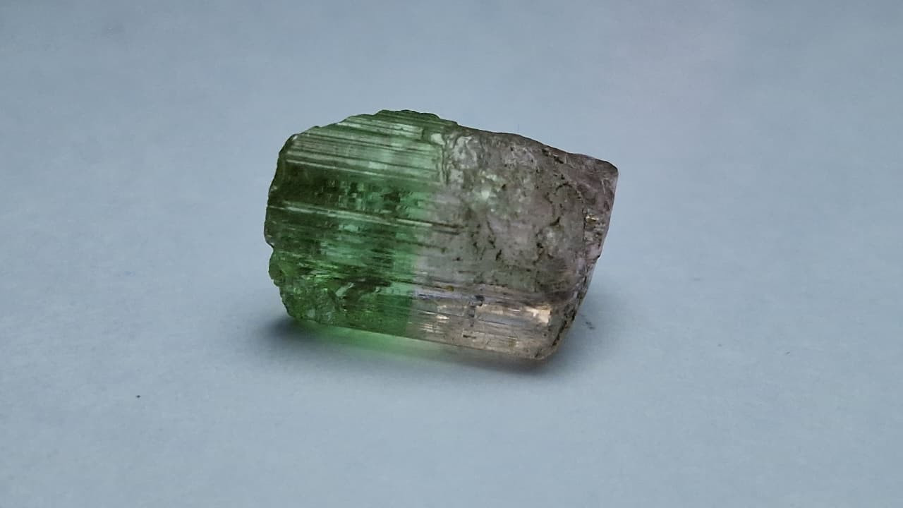 5 ct Bicolour Green Pink Tourmaline from Nigeria